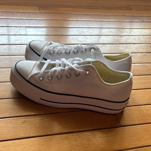 Converse White Lace-Up Sneakers - Picture 1 of 7